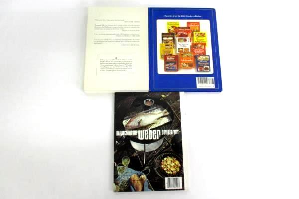 Lot of 3 Vintage Cookbooks First Gentleman's Microwaving Webster's Barbecue