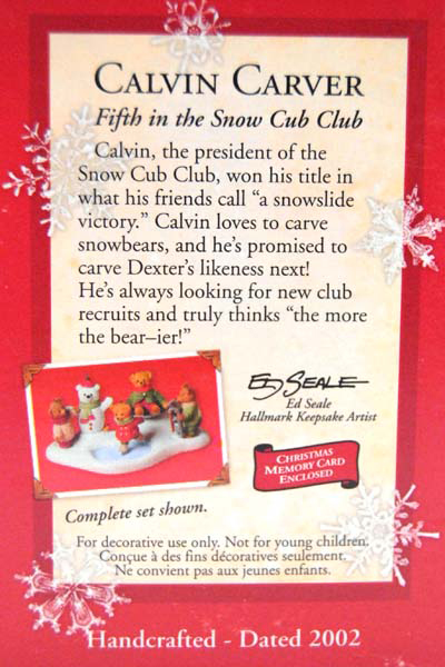 Hallmark Keepsake 2002 Calvin Carver Ornament