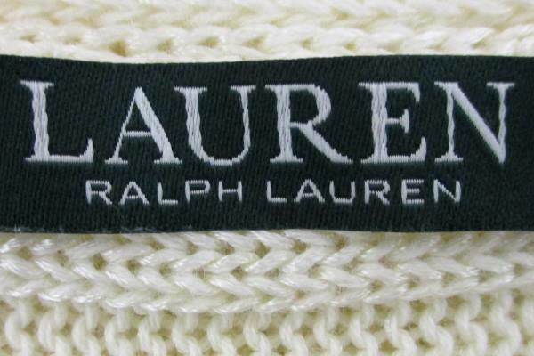 Ralph Lauren Women's Sweater Cream Cable Knit Batwing Sleeve Size Small