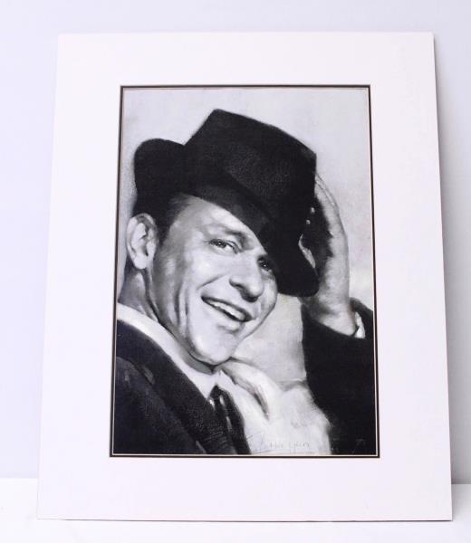 FRANK SINATRA Portrait Charcoal Drawing Quality Print by Pop Artist HAIYAN
