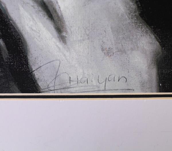 FRANK SINATRA Portrait Charcoal Drawing Quality Print by Pop Artist HAIYAN