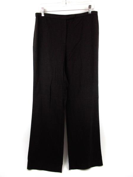 ANN TAYLOR Brown Stretch Wool Career Dress Pants Wide Leg Size 10