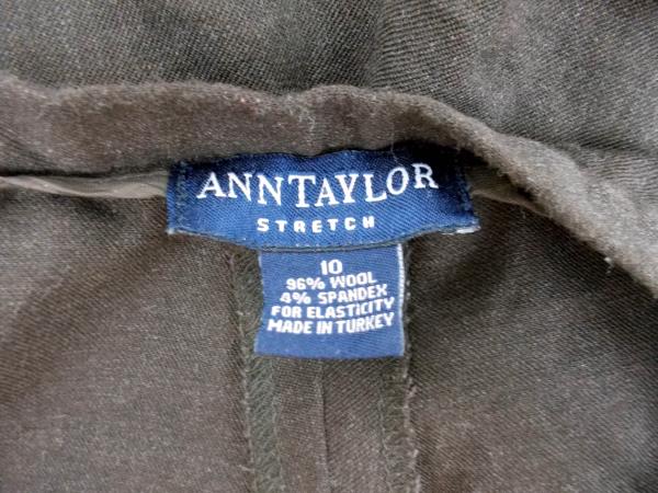 ANN TAYLOR Brown Stretch Wool Career Dress Pants Wide Leg Size 10