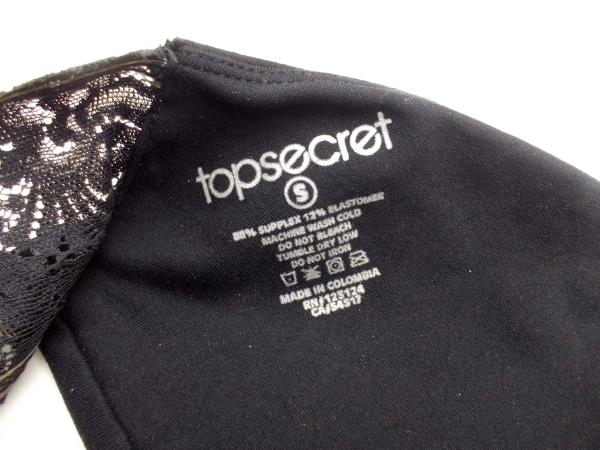 TopSecret Black "Sexy Back" Lacey Bandeau Top Women's Size S - 32B 32C 34A 34B