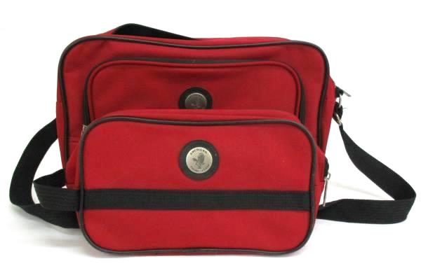 2 pc Carry On American Trunk & Case Red Shoulder Bag & Makeup Shave Case