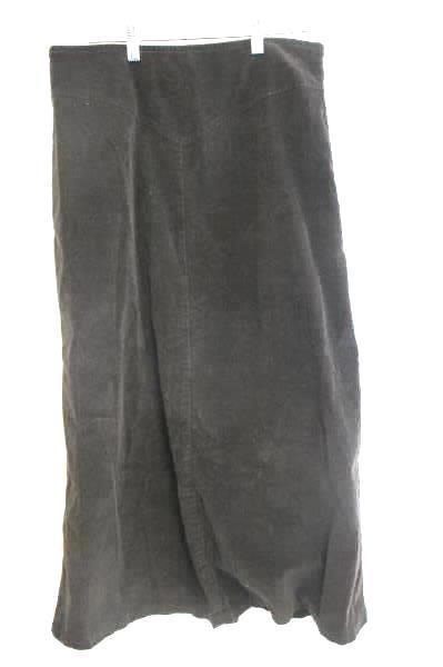 Women's Tribal Skirt Stretch-Extensible Solid Brown Waist Zipper Size 12