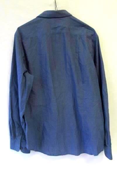 Men's Casual Button Up Shirt Blue Plaid by Kenneth Cole New York Size L