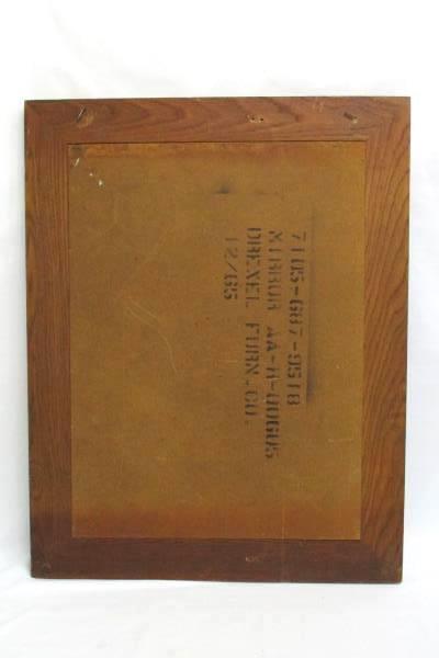 Vintage Mid-Century Modern Drexel Accolade Mirror Wall Dresser Wood 22" x 28"
