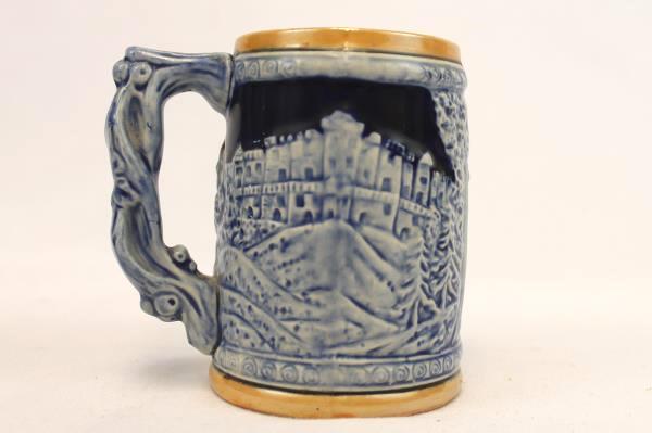 Vintage EFCCO Ceramic Stein Tankard Mug San Simeon, CA Hearst Monument