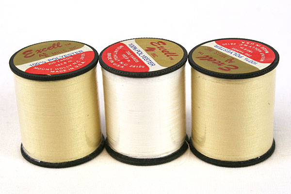 Lot Of Three Rolls Of Excell Thread And Rose And lady Bug Appliques
