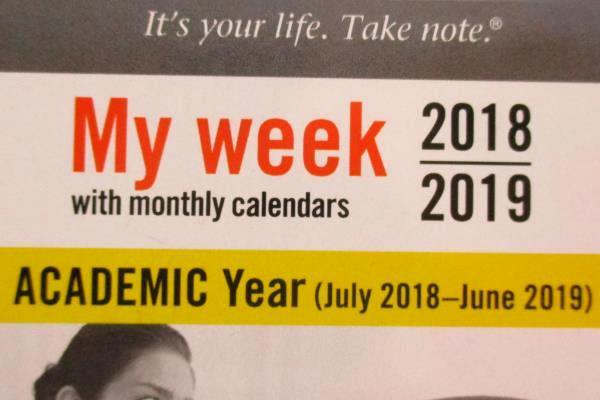 At-A-Glance Spiral Academic Year 2018 2019 Calendar Planner Weekly My Week