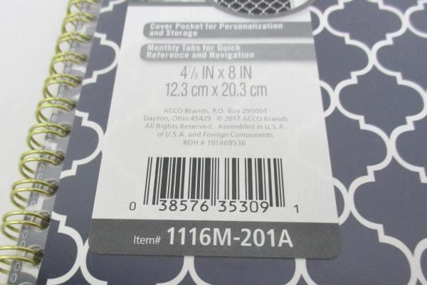2 NEW At-A-Glance Academic Year 2018 2019 Calendar Planner My Week 5" x 8" Small