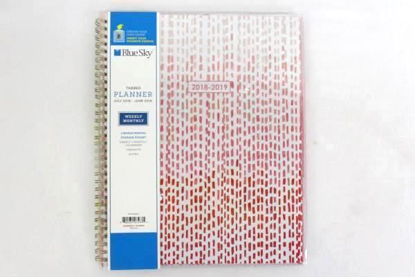 Lot of 2 Blue Sky Weekly Monthly Academic Tabbed Planners 2018/19 CYO Cover