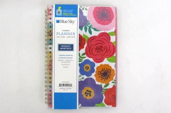 Lot of 2 Blue Sky Weekly Monthly Academic Tabbed Planners 2018/19 CYO Cover