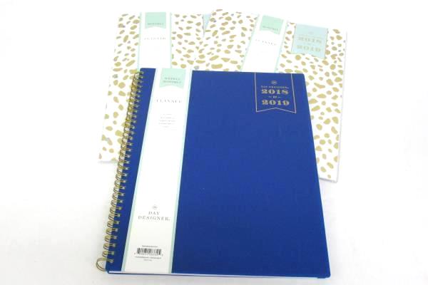 Lot of 3 Day Designer Weekly Monthly Academic Tabbed & Binder Planners 2018/19