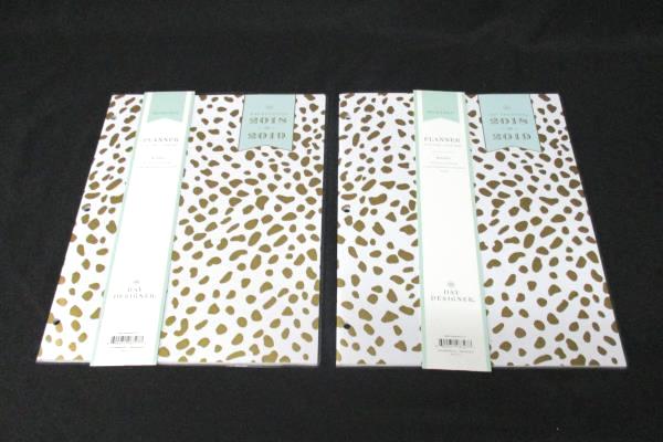 Lot of 3 Day Designer Weekly Monthly Academic Tabbed & Binder Planners 2018/19
