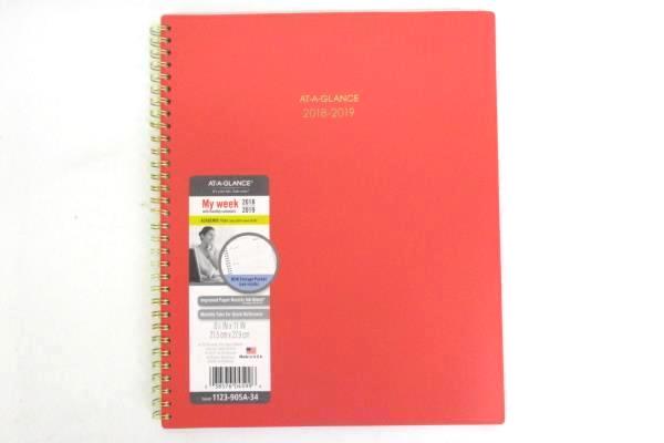 2 New At A Glance Academic 2018 19 Planner My Week 8 Half x 11 Salmon Gold