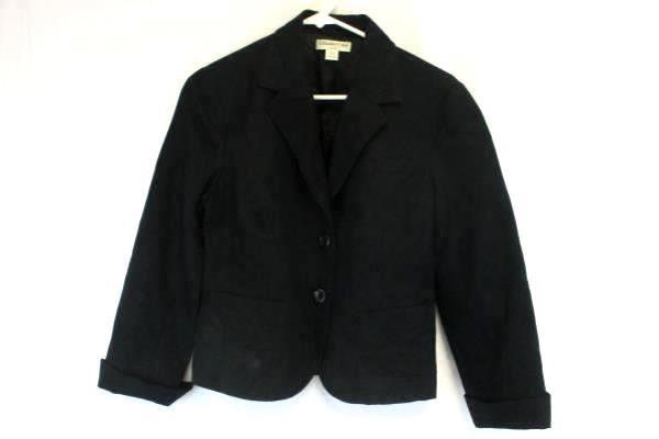 Coldwater Creek Women's Black 2 Button Long Sleeve Blazer Size PS (6-8)