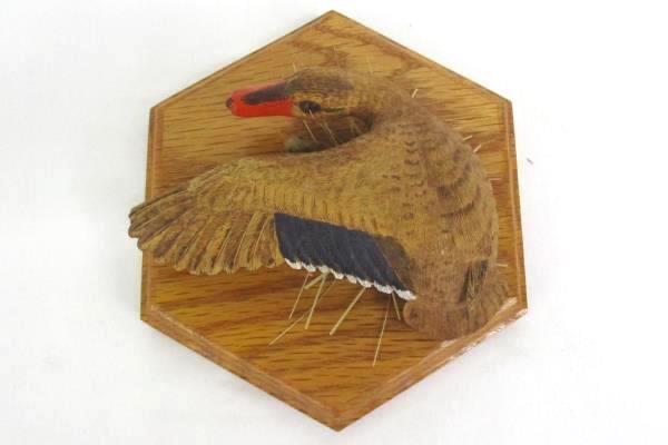 Unique Wood Sculpted Bird Plaque Jack Borres Shore Birds "Mallard Hen"