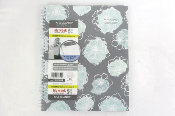 2 New At A Glance Academic 2018 19 Planner My Week 8 Half x 11 Floral Multicolor