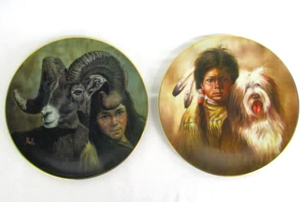 Lot 2 Kern Collectibles Plates The Companion Series "Nature Girl" & "Shepherds"
