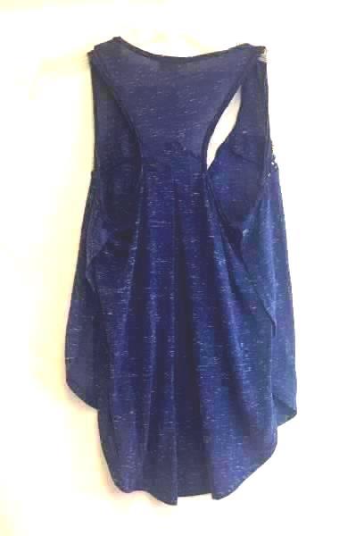Tank Top by Eyeshadow Blue Beaded Pattern Women's Size Medium Polyester Blend