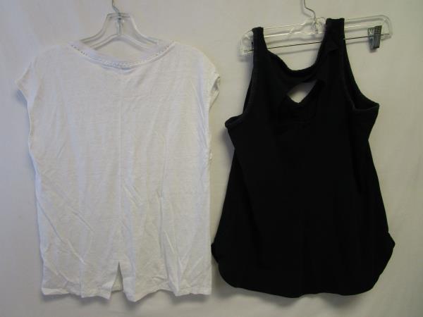 Lot of Two Women's Tank Tops By Sigrid Olsen & Columbia White & Black Size M