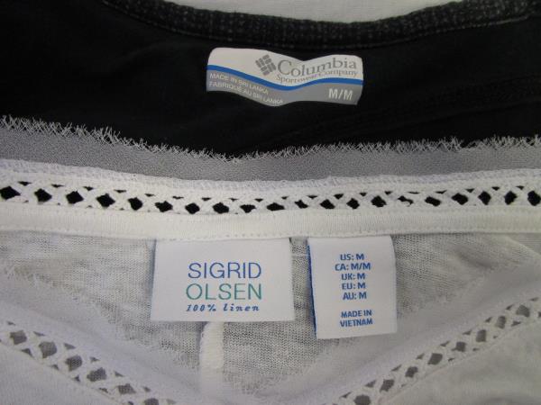 Lot of Two Women's Tank Tops By Sigrid Olsen & Columbia White & Black Size M