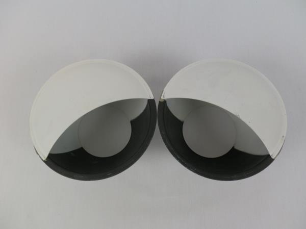 Set of 2 Decklight Landscaping Step Patio White Black Light Cover Recessed Metal