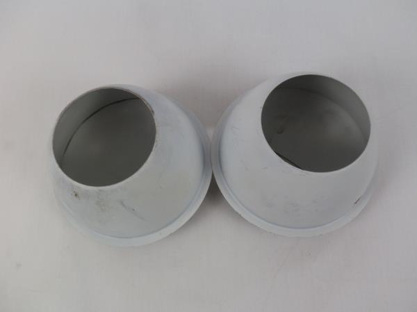 Set of 2 Decklight Landscaping Step Patio White Black Light Cover Recessed Metal