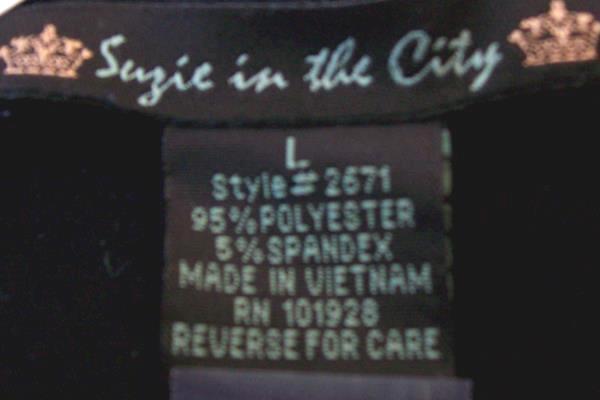 Women's Black Top By Suzie In The City Size L