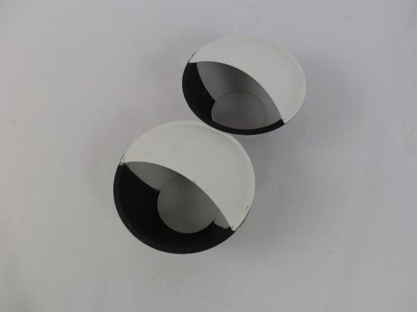 Set of 2 Decklight Landscaping Step Patio White Black Light Cover Recessed Metal