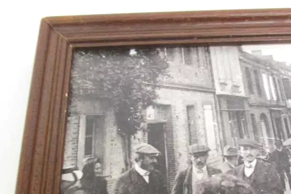 Vintage French Black & White Photo Auterive Rue De La Promenade Victorian Decor
