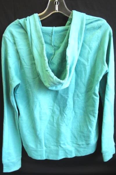 Women's Teal Long Sleeves Drawstring Hooded Sweatshirt by Rue21 Size S