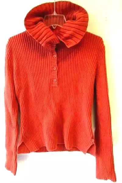 American Eagle Outfitters Women's Orange Long Sleeve Turtleneck Size L