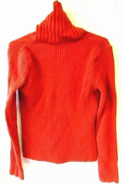 American Eagle Outfitters Women's Orange Long Sleeve Turtleneck Size L