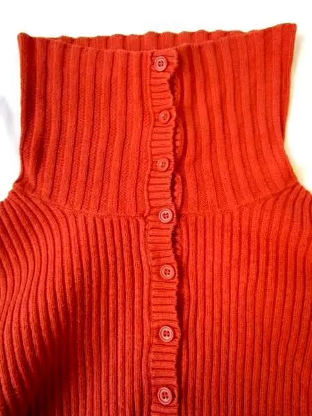 American Eagle Outfitters Women's Orange Long Sleeve Turtleneck Size L