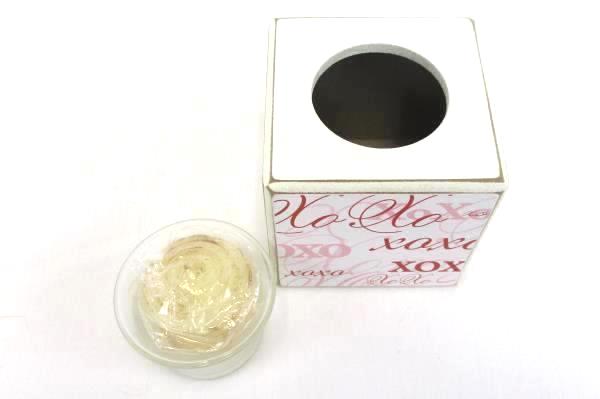 Set of 6 Boxed Wood Sweetnotes & XOXO Candle & Holder Love Hearts Decor