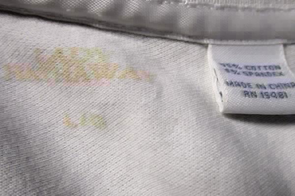 Women's White 1/4 Button Up Cotton Polo Shirt By Lady Hathaway Size L