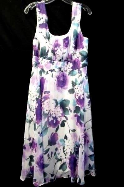 Women's Multi-Colored Floral Dress By Connected Apparel Size 12 100% Polyester