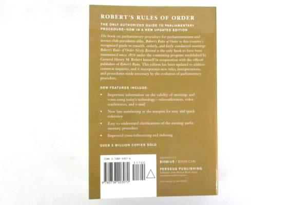Robert's Rules of Order Newly Revised, 10th Edition 2000 Paperback
