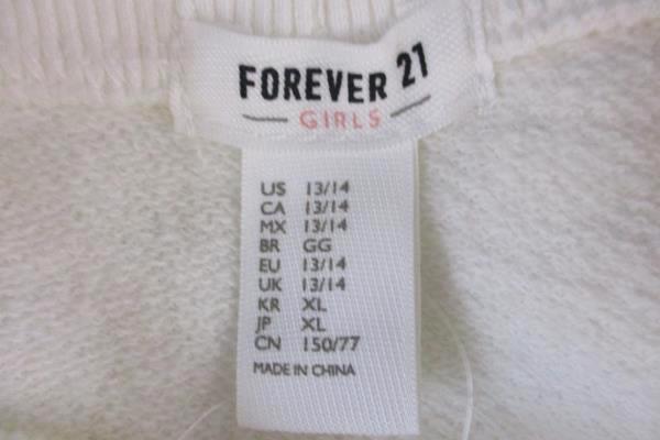 Forever 21 Junior's Women's White Sweater Size 13/14 *With Tag*