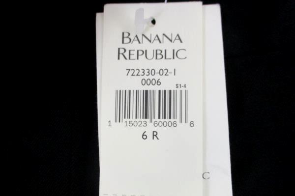 Banana Republic Stretch Women's Black Dress Pants Sz 6 R Hi Rise With Tag