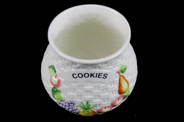 Harry & David Portugal Santos Fruits Pottery Cookie Jar NO Lid 6" Handpainted