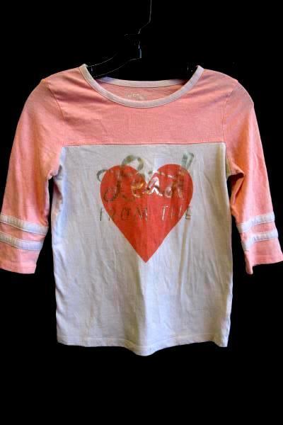 Graphic T-Shirt By Cat&Jack Pink Grey 60% Cotton Girl's Size L (10-12)
