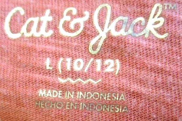 Graphic T-Shirt By Cat&Jack Pink Grey 60% Cotton Girl's Size L (10-12)