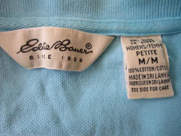 Lot Of Women's Blue Old Navy Cardigan & Eddie Bauer Polo Shirt & Size M