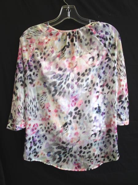 Apt.9 Women's Multi-Colored Cheetah Print Button Up Blouse Size PXS