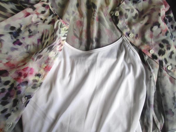 Apt.9 Women's Multi-Colored Cheetah Print Button Up Blouse Size PXS