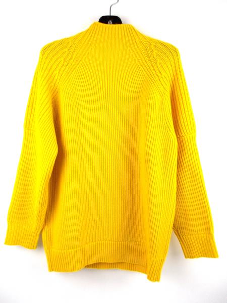 VICTORIA BECKHAM Yellow 100% Wool "Gauge Change Polo Neck Jumper" Sweater Sz 2